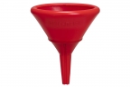 Funnel oval, red 14x9.5 cm, height 16.5 cm