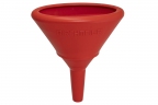 Funnel oval, red 19x12.5 cm, height 21 cm