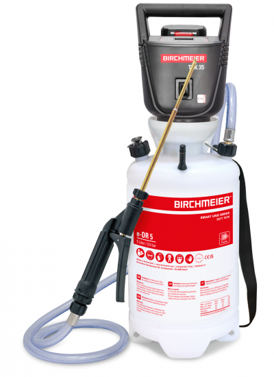  Der akkubetriebene Pulverzerstäuber e-DR 5ermöglicht die effiziente und gleichmäßige Ausbringung von pulverförmigen Stoffen