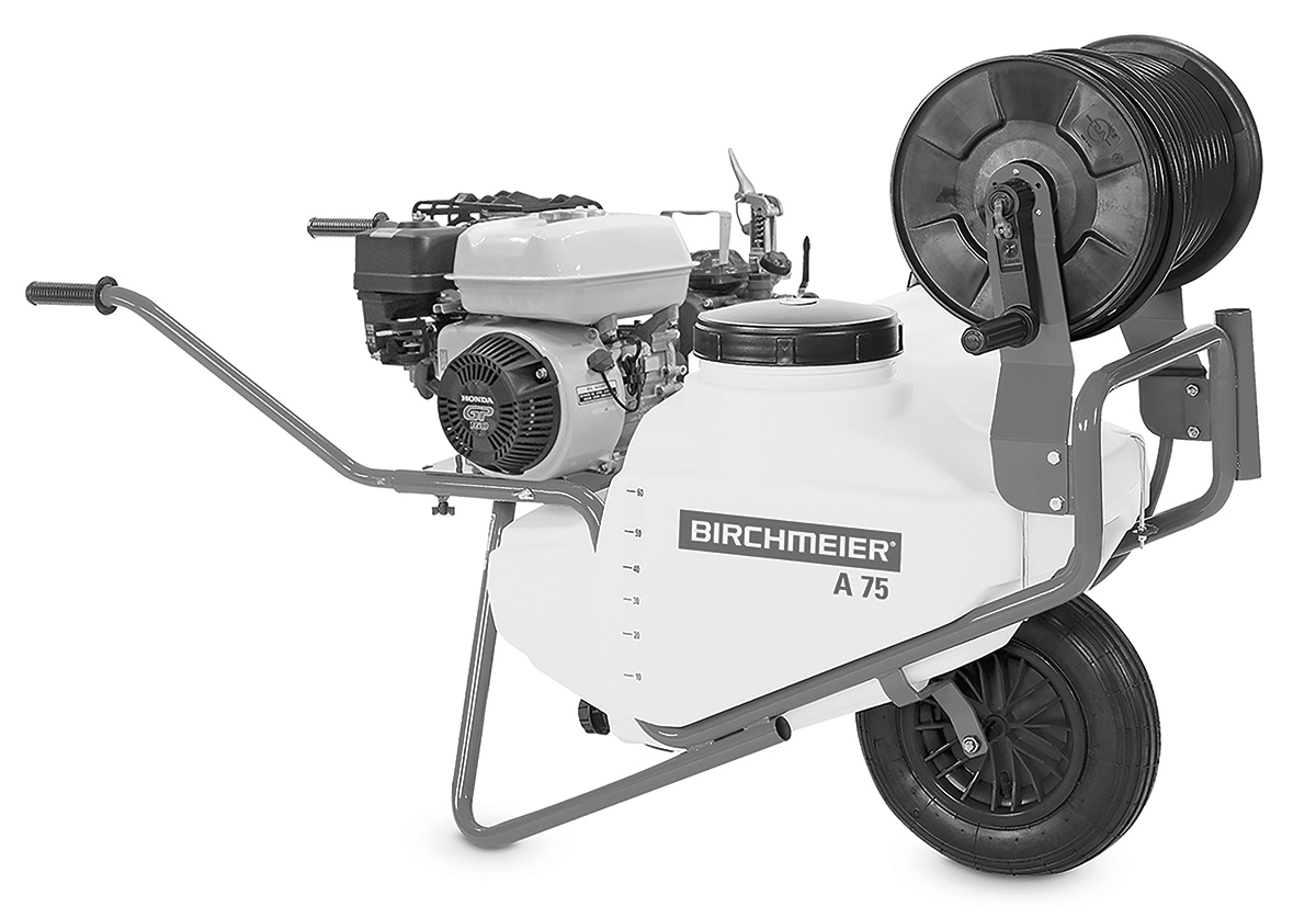 Karrenspritze A 75 mit Honda 4 Takt-Motor Karrenspritze A 75 von Birchmeier mit Honda 4 Takt-Motor