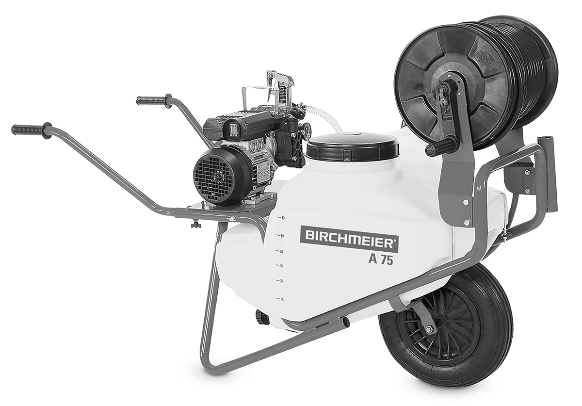 Karrenspritze A 75 mit Elektro-Motor Karrenspritze A 75 von Birchmeier mit Elektro-Motor