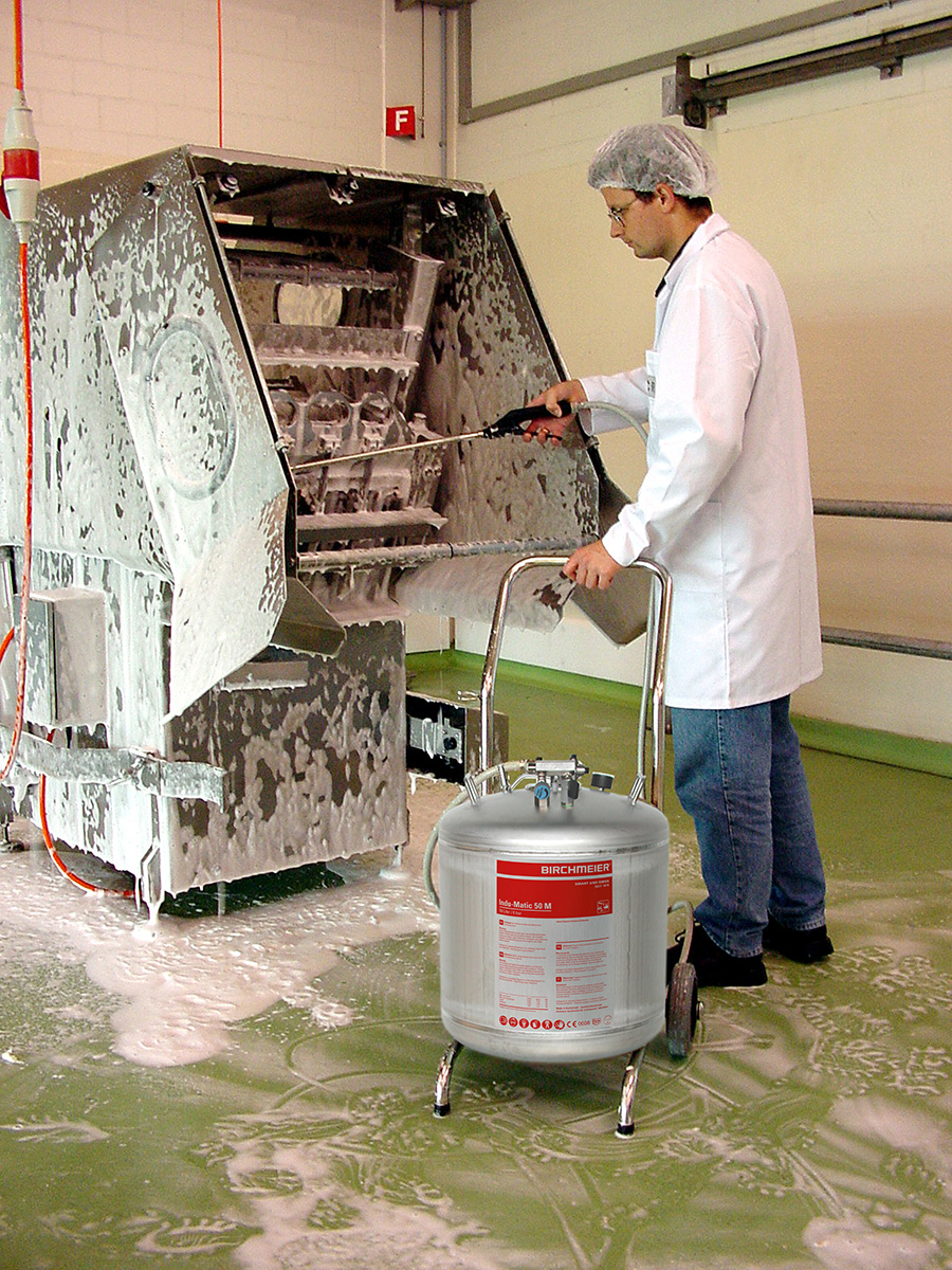 Edelstahl-Sprühegerät Indu-Matic 50 M von Birchmeier zur Reinigung in Großküchen