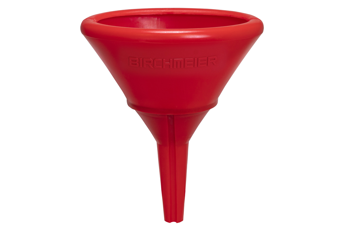 Ersatzteil für Birchmeier Geräte Trichter oval, rot 14x9.5 cm, Höhe 16.5 cm