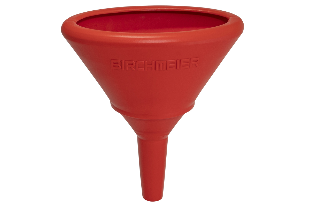 Zubehör für Birchmeier Geräte Trichter oval, rot 19x12.5 cm, Höhe 21 cm